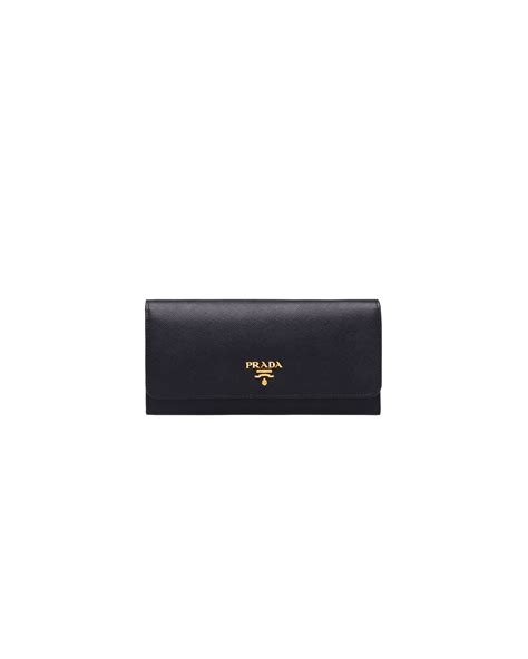 prada black saffiano leather card holder|prada saffiano long wallet.